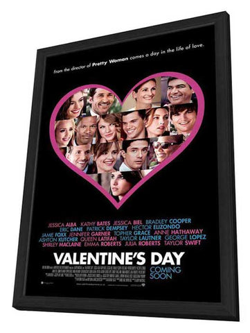 Valentine's Day 11 x 17 Movie Poster - Style B - in Deluxe Aluminum Frame