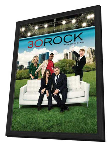 30 Rock 11 x 17 TV Poster - Style F - in Deluxe Wood Frame