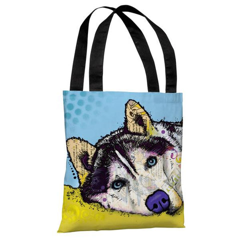 Siberian Husky Tote Bag by Dean Russo