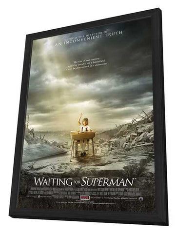 Waiting for Superman 11 x 17 Movie Poster - Style A - in Deluxe Aluminum Frame