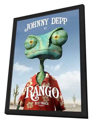 Rango 11 x 17 Movie Poster - Style B - in Deluxe Aluminum Frame
