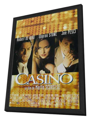 Casino 11 x 17 Movie Poster - French Style A - in Deluxe Aluminum Frame
