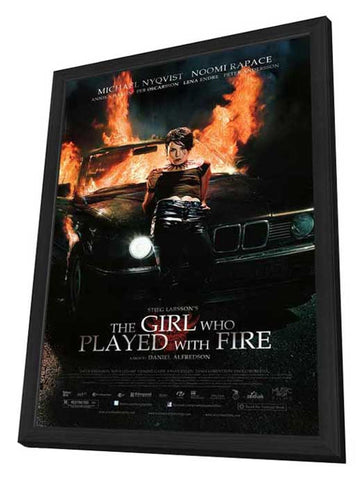 The Girl Who Played with Fire 11 x 17 Movie Poster - Style B - in Deluxe Aluminum Frame