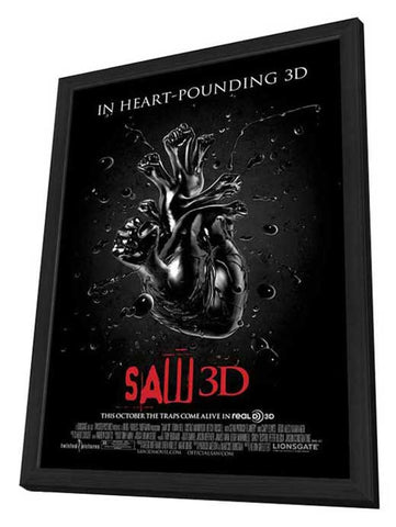Saw 3D 11 x 17 Movie Poster - Style B - in Deluxe Aluminum Frame