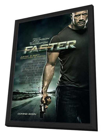 Faster 11 x 17 Movie Poster - Style A - in Deluxe Aluminum Frame