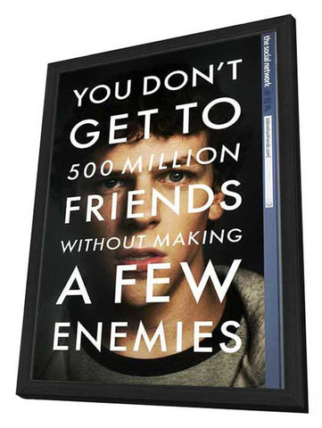 The Social Network 11 x 17 Movie Poster - Style B - in Deluxe Aluminum Frame