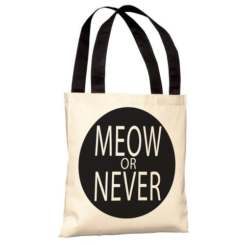 Meow Or Never Circle Tote Bag by