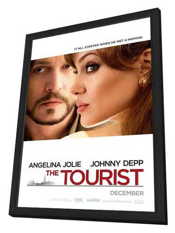 The Tourist 11 x 17 Movie Poster - Style A - in Deluxe Aluminum Frame