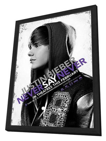 Justin Bieber: Never Say Never 11 x 17 Movie Poster - Style A - in Deluxe Aluminum Frame