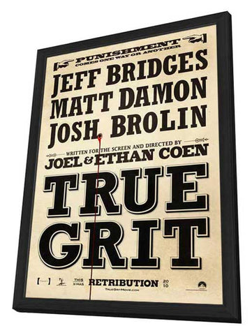 True Grit 11 x 17 Movie Poster - Style A - in Deluxe Aluminum Frame