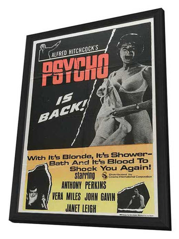 Psycho 11 x 17 Movie Poster - Style J - in Deluxe Aluminum Frame