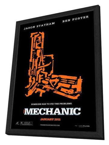 The Mechanic 11 x 17 Movie Poster - Style B - in Deluxe Aluminum Frame