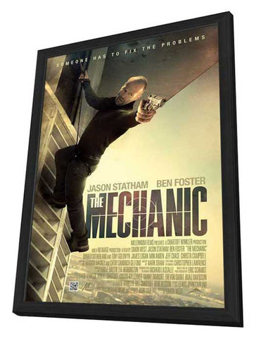 The Mechanic 11 x 17 Movie Poster - Canadian Style A - in Deluxe Aluminum Frame