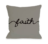 Faith Mix & Match Throw Pillow by OBC 18 X 18