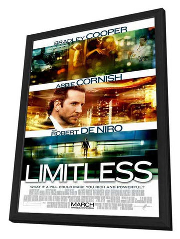Limitless 11 x 17 Movie Poster - Style A - in Deluxe Aluminum Frame