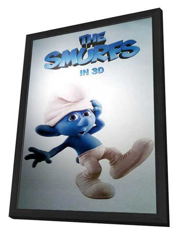 The Smurfs 11 x 17 Movie Poster - Style B - in Deluxe Aluminum Frame