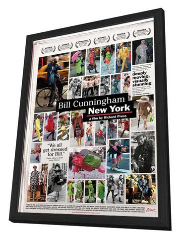 Bill Cunningham New York 11 x 17 Movie Poster - Style A - in Deluxe Aluminum Frame
