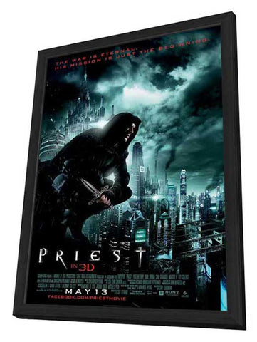 Priest 11 x 17 Movie Poster - Style H - in Deluxe Aluminum Frame