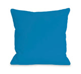 Solid - Bright Blue Throw Pillow by OBC 18 X 18
