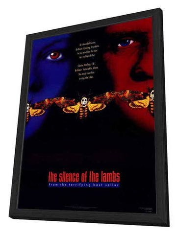 Silence of the Lambs 27 x 40 Movie Poster - Style A - in Deluxe Wood Frame