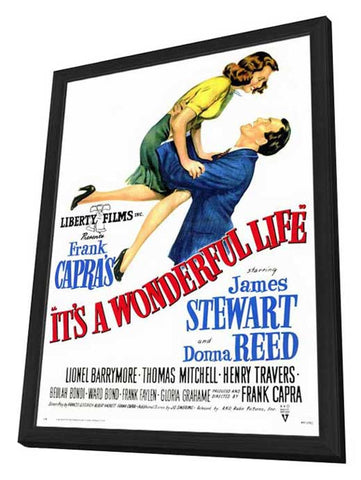 It's a Wonderful Life 27 x 40 Movie Poster - Style A - in Deluxe Wood Frame