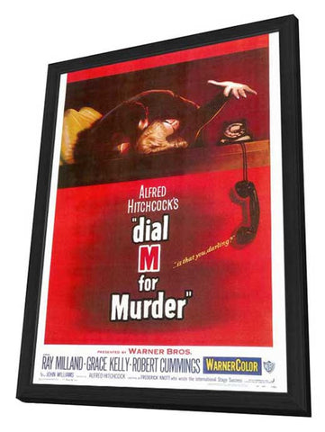Dial M For Murder 27 x 40 Movie Poster - Style A - in Deluxe Wood Frame