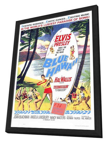 Blue Hawaii  27 x 40 Movie Poster - Style A - in Deluxe Wood Frame
