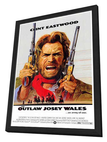 Outlaw Josey Wales 27 x 40 Movie Poster - Style A - in Deluxe Wood Frame