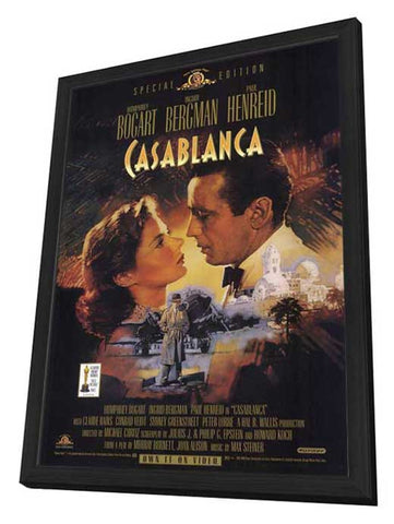 Casablanca 27 x 40 Movie Poster - Style A - in Deluxe Wood Frame