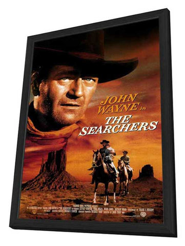 The Searchers 27 x 40 Movie Poster - Style B - in Deluxe Wood Frame