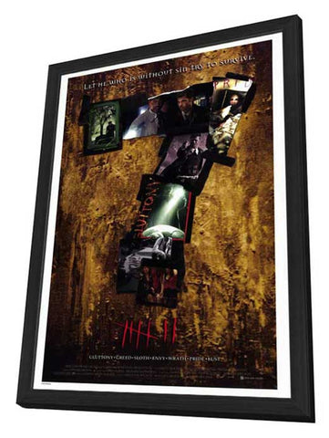 Seven 27 x 40 Movie Poster - Style B - in Deluxe Wood Frame