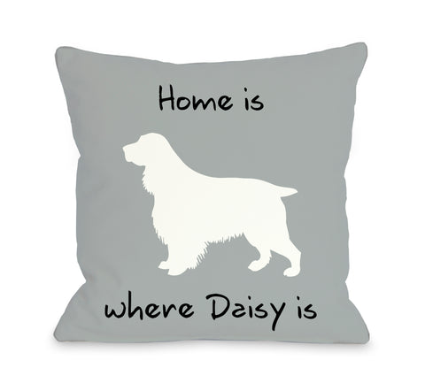 Personalized Home is Where Daisy Is Throw Pillow by OBC 18 X 18