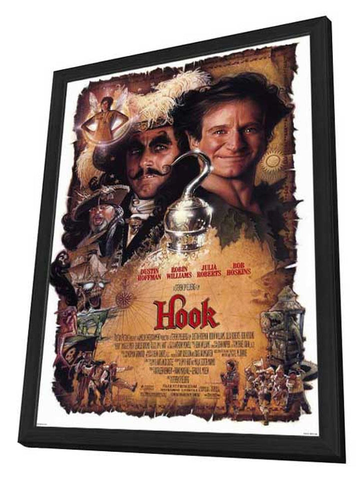 Hook 27 x 40 Movie Poster - Style A - in Deluxe Wood Frame