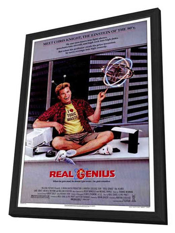 Real Genius 27 x 40 Movie Poster - Style A - in Deluxe Wood Frame