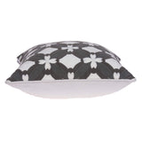 ArtFuzz 20 inch X 7 inch X 20 inch Transitional Gray and White Pillow Cover with Poly Insert