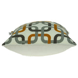 ArtFuzz 20 inch X 7 inch X 20 inch Cool Gray and Orange Pillow Cover with Down Insert
