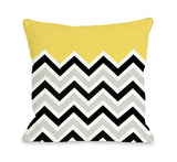 One Bella Casa Chevron Solid - Yellow Throw Pillow by OBC 16 X 16