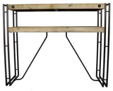 ArtFuzz 31.5 inch Acacia Console Table with 2 Shelves