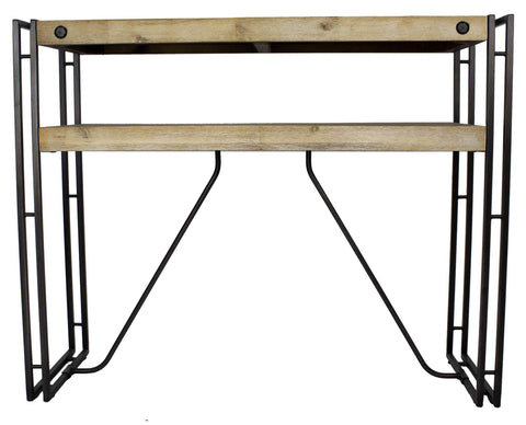 ArtFuzz 31.5 inch Acacia Console Table with 2 Shelves