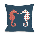 One Bella Casa BFF Seahorse Throw Pillow by OBC 16 X 16