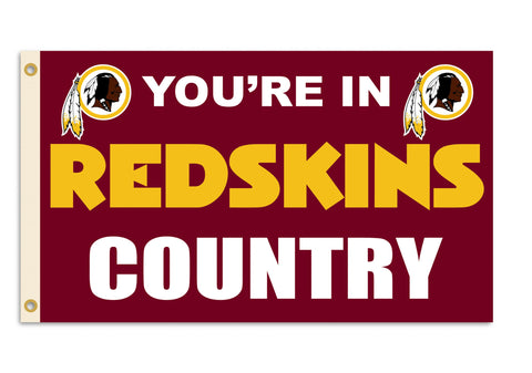 Fremont Die NFL Flag with Grommets, Washington Redskins, In Country
