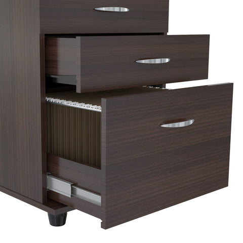 ArtFuzz 27 inch Espresso Melamine and Engineered Wood File Cabinet with 3 Drawers