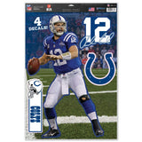 WinCraft NFL Indianapolis Colts Andrew Luck Multi-Use Decal Sheet, 11"x17", Team Color