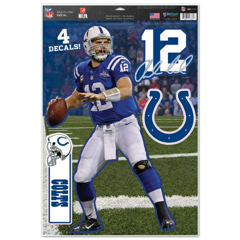WinCraft NFL Indianapolis Colts Andrew Luck Multi-Use Decal Sheet, 11