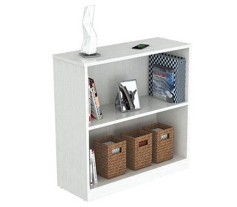 ArtFuzz 31.5 inch Lacrina-White Melamine and Engineered Wood Bookcase