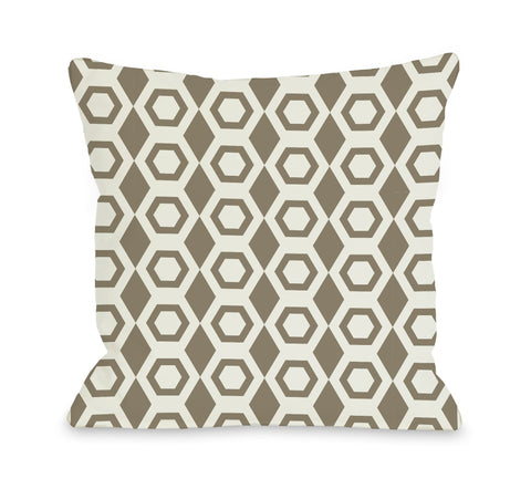One Bella Casa Beehive Geometric Throw Pillow by OBC 18 X 18
