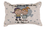 Simply About Me Tapestry Pillow