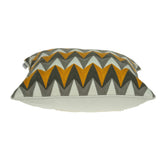ArtFuzz 20 inch X 7 inch X 20 inch Transitional Gray and Orange Cotton Pillow Cover with Poly Insert