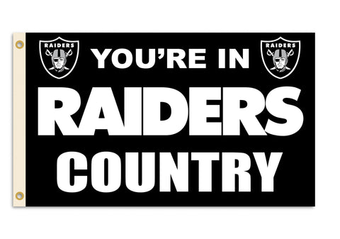 Fremont Die NFL Flag with Grommets, Oakland Raiders, In Country