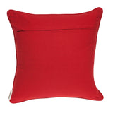 ArtFuzz 20 inch X 7 inch X 20 inch Handmade Transitional Red and Blue Pillow Cover with Poly Insert